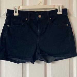 Black jean shorts